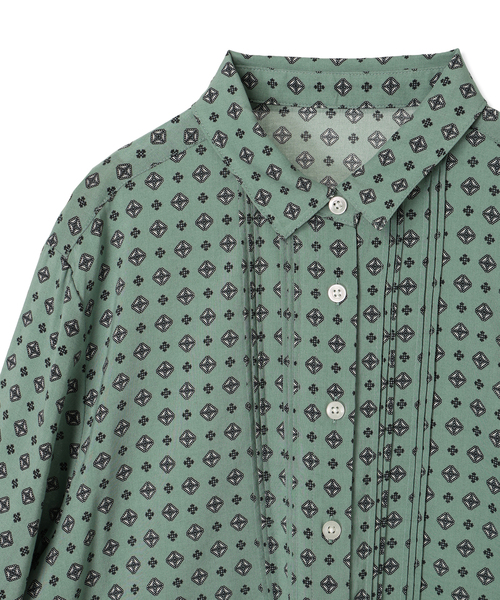 DECOY SINCE 1981（デコイシンスイチキュウハチイチ）の「【UVカット】プリントブラウス（シャツ/ブラウス・レディース・ネイビー/グリーン・9号/11号/13号/15号/17号/7号）」の15枚目の写真