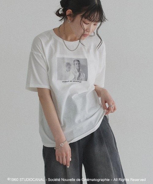 ECLAM(クラム)の「ジャン=リュック・ゴダール映画作品/勝手にしやがれ/プリントTシャツ(Tシャツ/カットソー・レディース・A/B・M)」の19枚目の写真