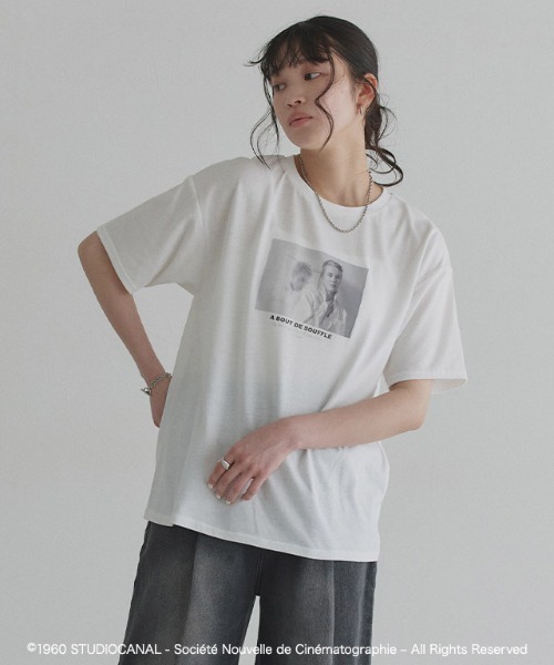 ECLAM(クラム)の「ジャン=リュック・ゴダール映画作品/勝手にしやがれ/プリントTシャツ(Tシャツ/カットソー・レディース・A/B・M)」の20枚目の写真