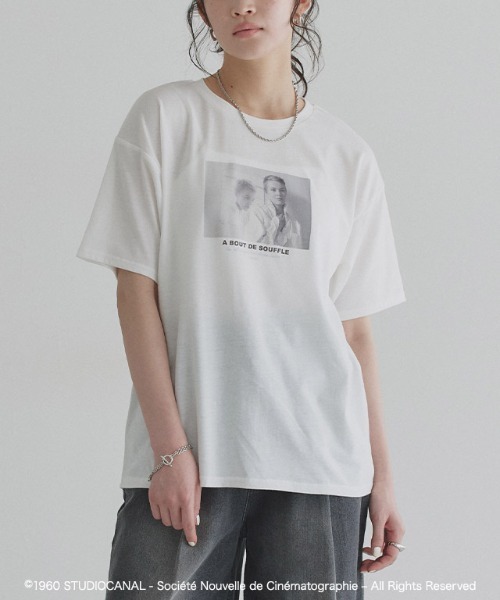 ECLAM(クラム)の「ジャン=リュック・ゴダール映画作品/勝手にしやがれ/プリントTシャツ(Tシャツ/カットソー・レディース・A/B・M)」の21枚目の写真