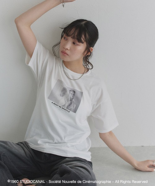ECLAM(クラム)の「ジャン=リュック・ゴダール映画作品/勝手にしやがれ/プリントTシャツ(Tシャツ/カットソー・レディース・A/B・M)」の22枚目の写真