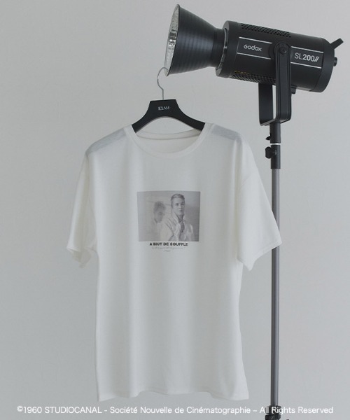 ECLAM(クラム)の「ジャン=リュック・ゴダール映画作品/勝手にしやがれ/プリントTシャツ(Tシャツ/カットソー・レディース・A/B・M)」の13枚目の写真