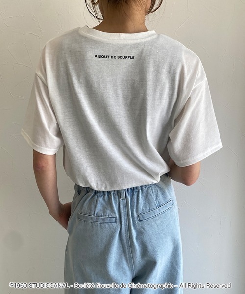 ECLAM(クラム)の「ジャン=リュック・ゴダール映画作品/勝手にしやがれ/プリントTシャツ(Tシャツ/カットソー・レディース・A/B・M)」の7枚目の写真