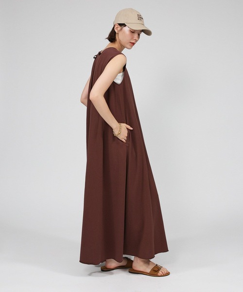 BABYLONE（バビロン）の「バックリボンドレス（ワンピース・レディース・ブラウン/チャコール・フリー）」の10枚目の写真