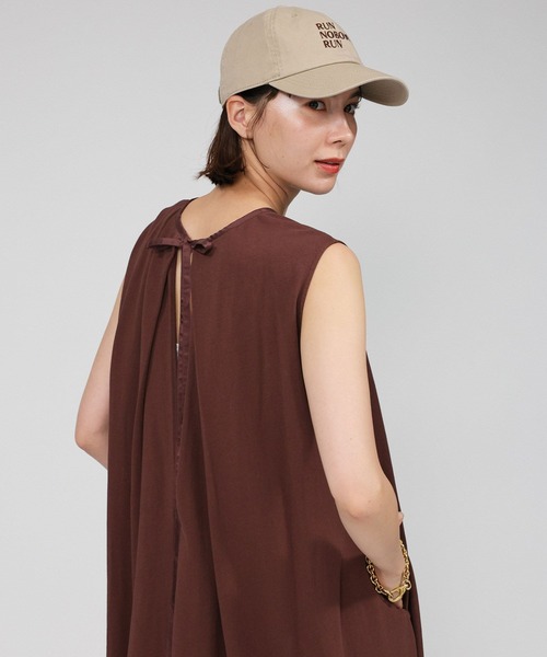 BABYLONE（バビロン）の「バックリボンドレス（ワンピース・レディース・ブラウン/チャコール・フリー）」の12枚目の写真