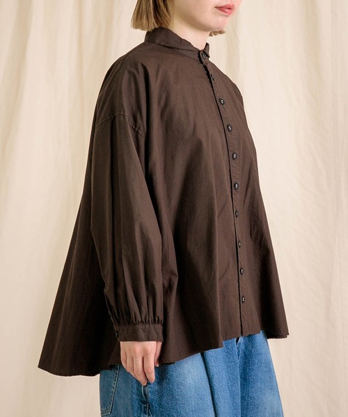 Brocante（ブロカント）の「[Brocante / ブロカント] 50sブロード セルクルシャツ（シャツ/ブラウス・レディース・ブラック/ブラウン/ホワイト・2）」の4枚目の写真