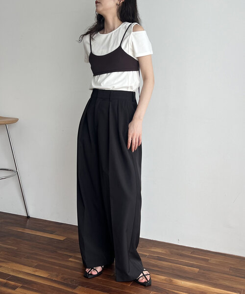 CAPRICIEUX LE'MAGE（カプリシューレマージュ）の「【着回し力抜群！】ビスチェSETアシメTシャツ（Tシャツ/カットソー・レディース・シルバー/ホワイト・FREE）」の17枚目の写真