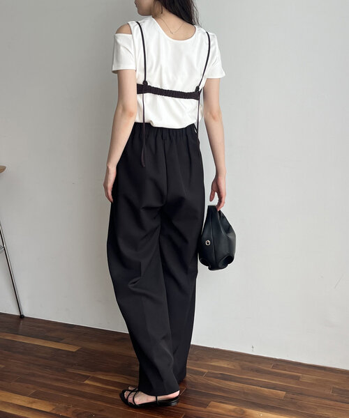 CAPRICIEUX LE'MAGE（カプリシューレマージュ）の「【着回し力抜群！】ビスチェSETアシメTシャツ（Tシャツ/カットソー・レディース・シルバー/ホワイト・FREE）」の18枚目の写真