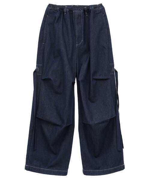 CONVERSE TOKYO(コンバーストウキョウ)の「DENIM WIDE CARGO PANTS(デニムパンツ・レディース・インディゴブルー/ブラック/グレー・MEDIUM/SMALL)」の18枚目の写真