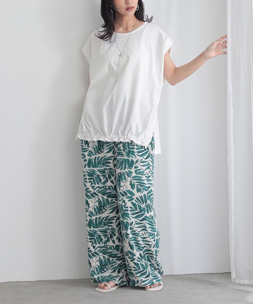 n'OrLABEL(ノアールレーベル)の「【汗じみ防止】ドロストカットソー(Tシャツ/カットソー・レディース・杢グレー/グリーン/オフホワイト・FREE)」の11枚目の写真