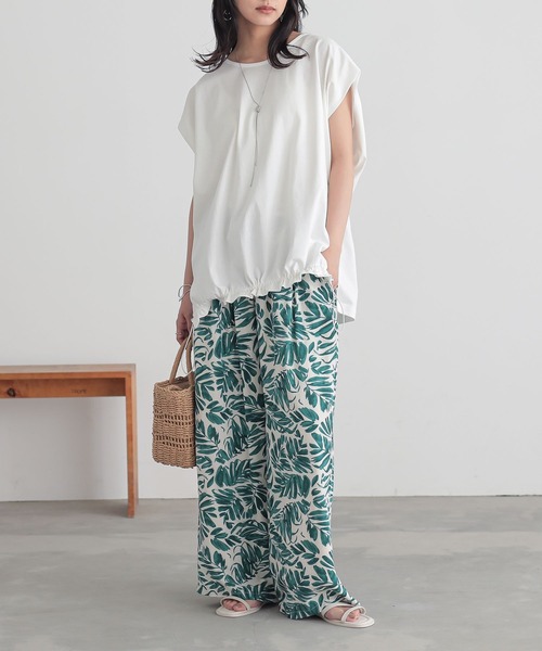 n'OrLABEL(ノアールレーベル)の「【汗じみ防止】ドロストカットソー(Tシャツ/カットソー・レディース・杢グレー/グリーン/オフホワイト・FREE)」の12枚目の写真