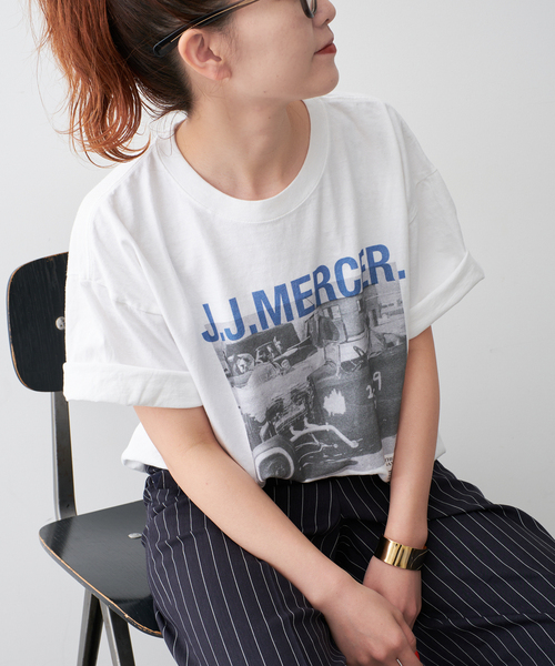 Spick & Span（スピックアンドスパン）の「《追加3》J.J.Mercer / ジェイジェイマーサー Photo Tsh（Tシャツ/カットソー・レディース・ブラック系その他/ホワイト/ホワイト系その他・FREE）」の3枚目の写真