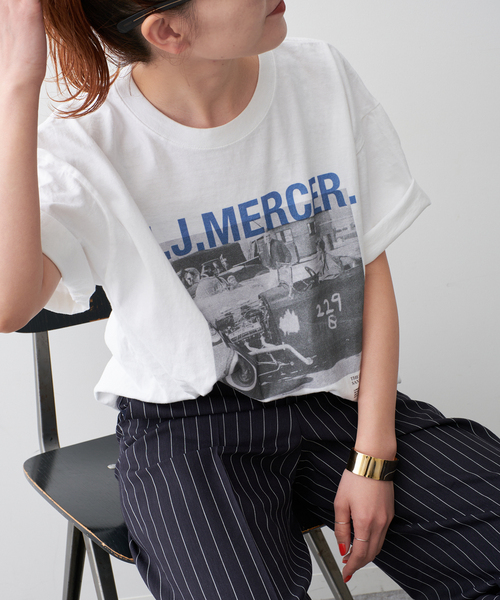 Spick & Span（スピックアンドスパン）の「《追加3》J.J.Mercer / ジェイジェイマーサー Photo Tsh（Tシャツ/カットソー・レディース・ブラック系その他/ホワイト/ホワイト系その他・FREE）」の5枚目の写真