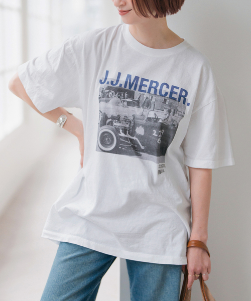 Spick & Span（スピックアンドスパン）の「《追加3》J.J.Mercer / ジェイジェイマーサー Photo Tsh（Tシャツ/カットソー・レディース・ブラック系その他/ホワイト/ホワイト系その他・FREE）」の9枚目の写真
