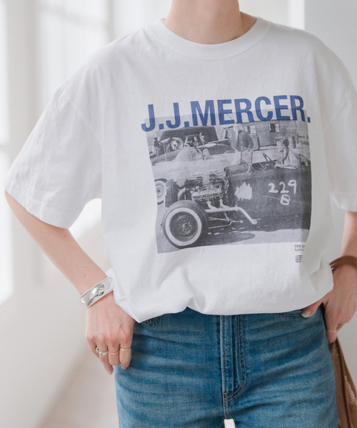 Spick & Span（スピックアンドスパン）の「《追加3》J.J.Mercer / ジェイジェイマーサー Photo Tsh（Tシャツ/カットソー・レディース・ブラック系その他/ホワイト/ホワイト系その他・FREE）」の10枚目の写真