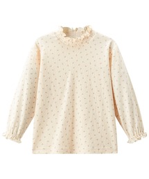 combimini（コンビミニ）の「シャーリングハイネック長袖Tシャツ（小花）（Tシャツ/カットソー・キッズ）」