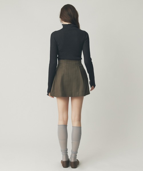 DEICY（デイシー）の「シルクブレンドハイネックリブニット（ニット/セーター・レディース・チャコールグレー/オフホワイト/ライトグレー・FREE）」の8枚目の写真