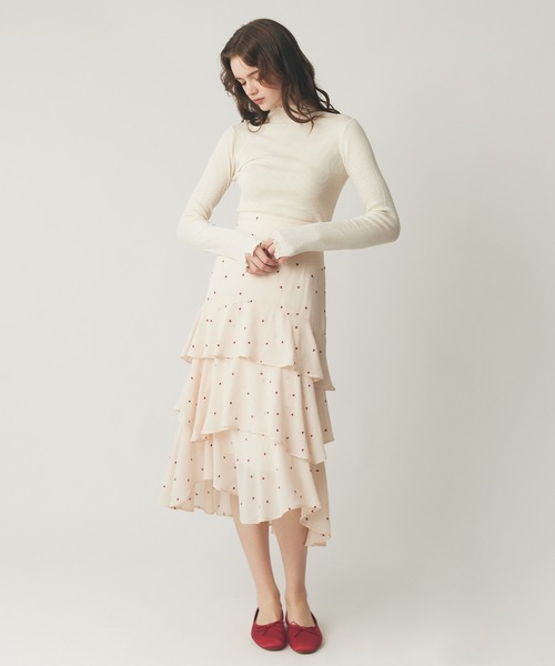 DEICY（デイシー）の「シルクブレンドハイネックリブニット（ニット/セーター・レディース・チャコールグレー/オフホワイト/ライトグレー・FREE）」の16枚目の写真