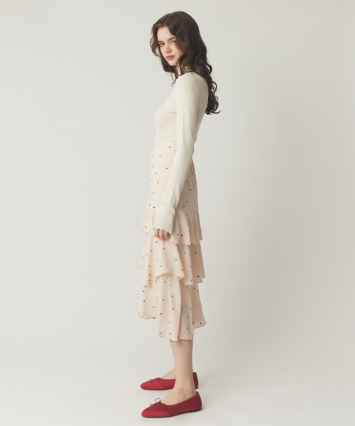 DEICY（デイシー）の「シルクブレンドハイネックリブニット（ニット/セーター・レディース・チャコールグレー/オフホワイト/ライトグレー・FREE）」の18枚目の写真