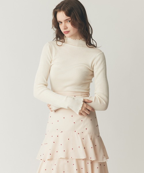 DEICY（デイシー）の「シルクブレンドハイネックリブニット（ニット/セーター・レディース・チャコールグレー/オフホワイト/ライトグレー・FREE）」の19枚目の写真