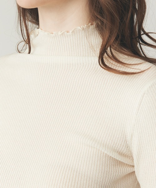 DEICY（デイシー）の「シルクブレンドハイネックリブニット（ニット/セーター・レディース・チャコールグレー/オフホワイト/ライトグレー・FREE）」の22枚目の写真