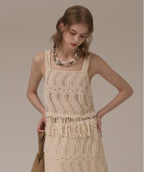 クロシェレースキャミ