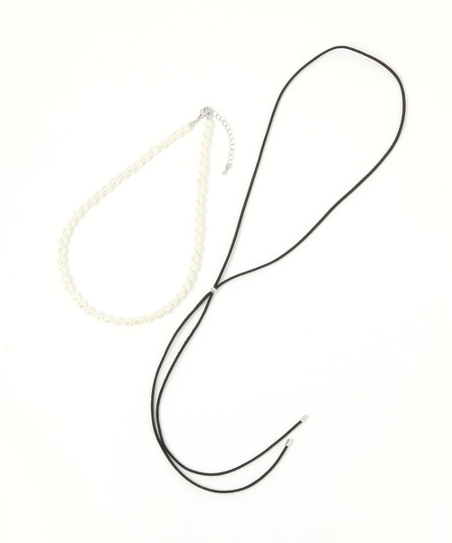 GLOBAL WORK（グローバルワーク）の「フェイクスエードY字二連ネックレス/495432（ネックレス・レディース・カーキ/ブラック/ダークブラウン/ベージュ・FREE）」の9枚目の写真