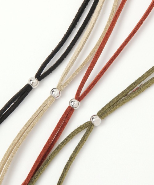 GLOBAL WORK（グローバルワーク）の「フェイクスエードY字二連ネックレス/495432（ネックレス・レディース・カーキ/ブラック/ダークブラウン/ベージュ・FREE）」の7枚目の写真