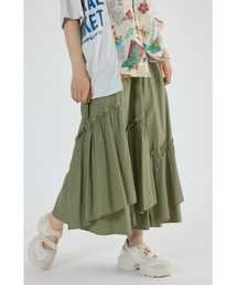 アシンメトリーギャザースカート