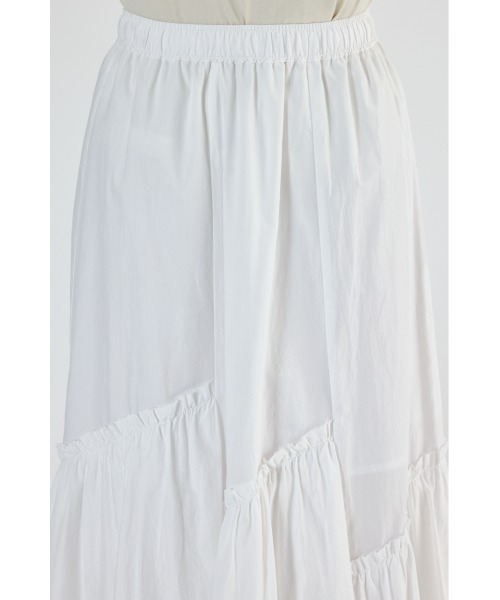 RODEO CROWNS WIDE BOWL（ロデオクラウンズワイドボウル）の「アシンメトリーギャザースカート（スカート・レディース・ブラック/カーキ/オフホワイト・FREE）」の5枚目の写真