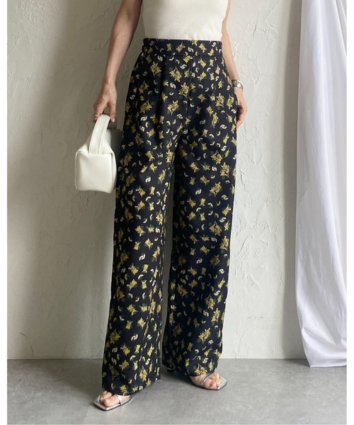 GO TO HOLLYWOOD パンツ　花柄　パンツ　01 美品 ap retro パンツ 「セットアップ対応」フラワープリントパンツ