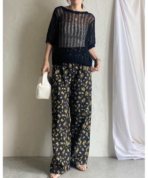 GO TO HOLLYWOOD パンツ　花柄　パンツ　01 美品 BENDER TOKYO パンツ ハイウエスト 花柄 フラワープリント