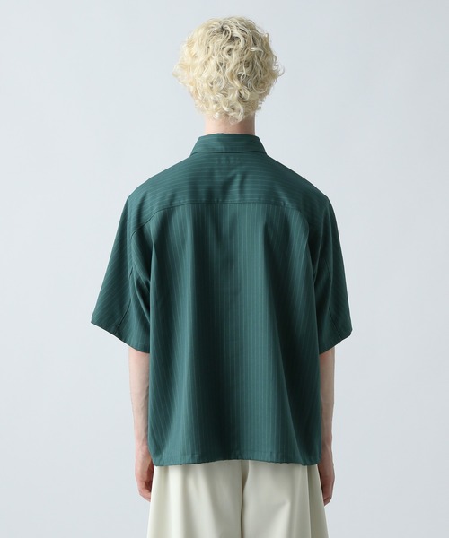 HARE(ハレ)の「ドローコードストライプシャツ(HARE)(シャツ/ブラウス・メンズ・ホワイト/グリーン/ブラック/グレー・FREE)」の21枚目の写真