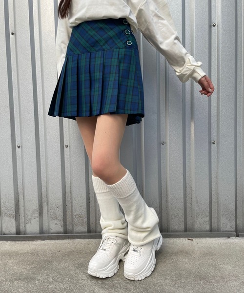 repipi armario（レピピ アルマリオ）の「チェックスソプリーツスカート（スカート・キッズ・エンジ/ベージュ/ブラック/ブラック系その他/グリーン・LARGE/MEDIUM/SMALL）」の4枚目の写真