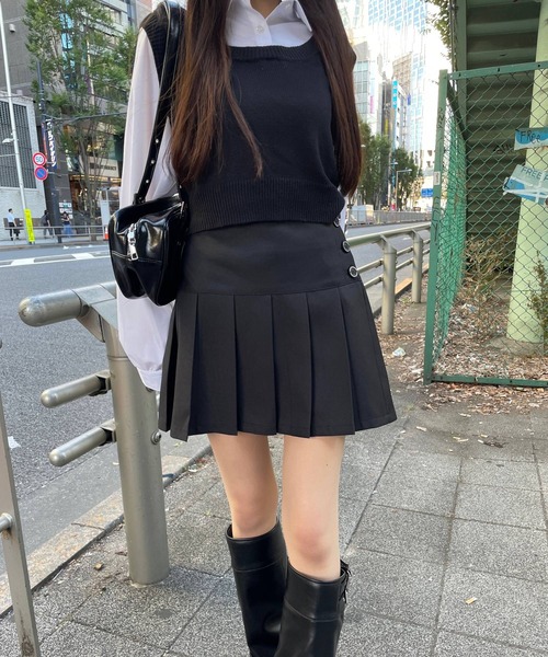 repipi armario（レピピ アルマリオ）の「チェックスソプリーツスカート（スカート・キッズ・エンジ/ベージュ/ブラック/ブラック系その他/グリーン・LARGE/MEDIUM/SMALL）」の6枚目の写真