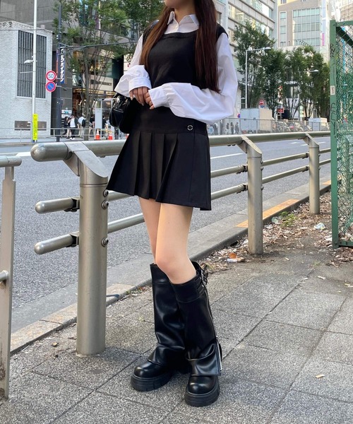 repipi armario（レピピ アルマリオ）の「チェックスソプリーツスカート（スカート・キッズ・エンジ/ベージュ/ブラック/ブラック系その他/グリーン・LARGE/MEDIUM/SMALL）」の8枚目の写真