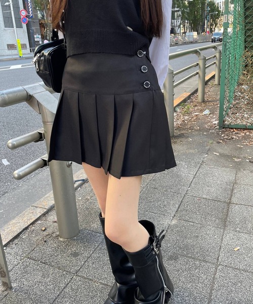 repipi armario（レピピ アルマリオ）の「チェックスソプリーツスカート（スカート・キッズ・エンジ/ベージュ/ブラック/ブラック系その他/グリーン・LARGE/MEDIUM/SMALL）」の9枚目の写真