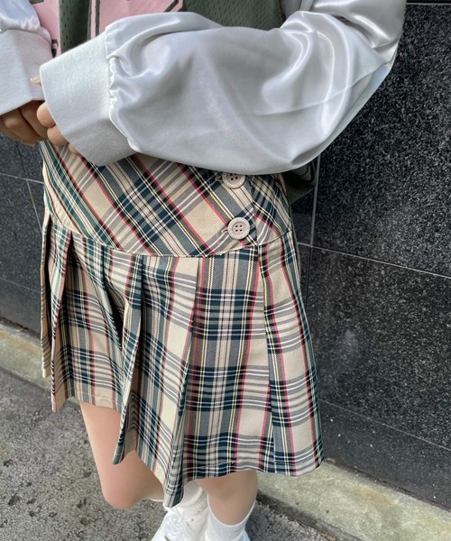 repipi armario（レピピ アルマリオ）の「チェックスソプリーツスカート（スカート・キッズ・エンジ/ベージュ/ブラック/ブラック系その他/グリーン・LARGE/MEDIUM/SMALL）」の16枚目の写真
