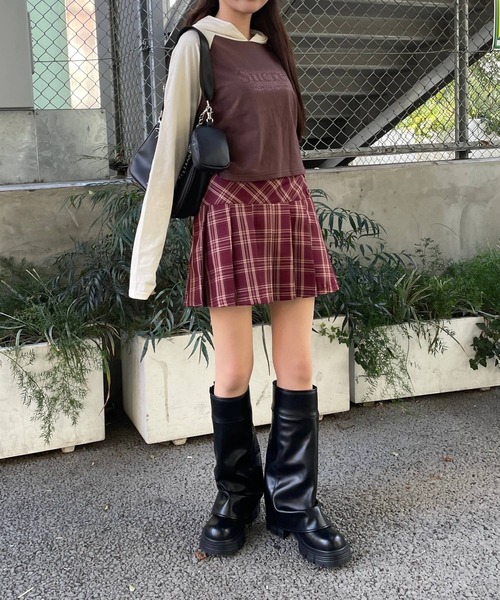 repipi armario（レピピ アルマリオ）の「チェックスソプリーツスカート（スカート・キッズ・エンジ/ベージュ/ブラック/ブラック系その他/グリーン・LARGE/MEDIUM/SMALL）」の19枚目の写真