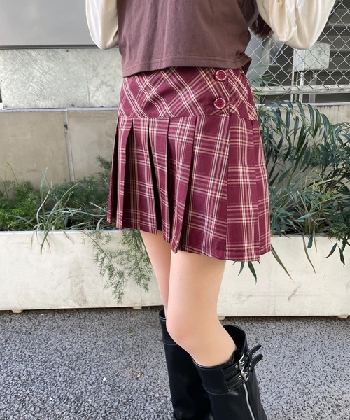 repipi armario（レピピ アルマリオ）の「チェックスソプリーツスカート（スカート・キッズ・エンジ/ベージュ/ブラック/ブラック系その他/グリーン・LARGE/MEDIUM/SMALL）」の21枚目の写真