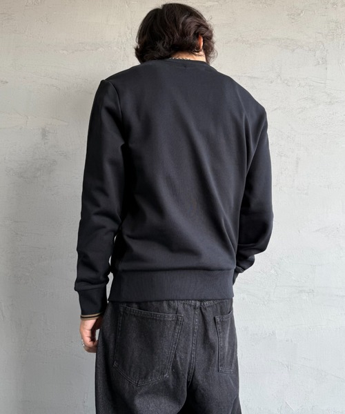FRED PERRY/フレッドペリー] ワンポイントロゴ刺繍 クルーネック