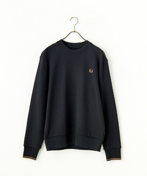 FRED PERRY/フレッドペリー] ワンポイントロゴ刺繍 クルーネック