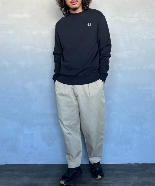 フレッドペリー ワンポイントロゴ刺繍クルーネックスウェット　m7535 FRED PERRY トレーナー スウェット 「FRED PERRY/フレッドペリー