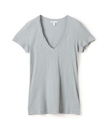 スラブジャージー ＶネックＴシャツ WUA3695