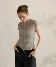 DECADE CLASSIC（ディケイド クラシック）の「DECADE CLASSIC シアーニット半袖カーディガン (SS)（ニット/セーター）」