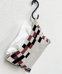 ARCADE（アーケード）の「レトロジャガードニットティッシュケース（インテリア雑貨）」