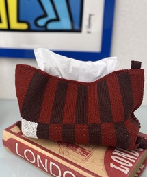 ARCADE（アーケード）の「レトロジャガードニットティッシュケース（インテリア雑貨）」