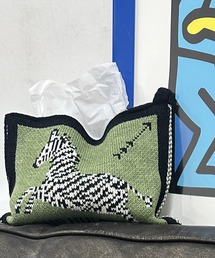 ARCADE（アーケード）の「レトロジャガードニットティッシュケース（インテリア雑貨）」