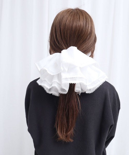 fig London(フィグロンドン)の「chouchou Diana(シュシュ・レディース・ホワイト/ブラック・FREE)」の11枚目の写真