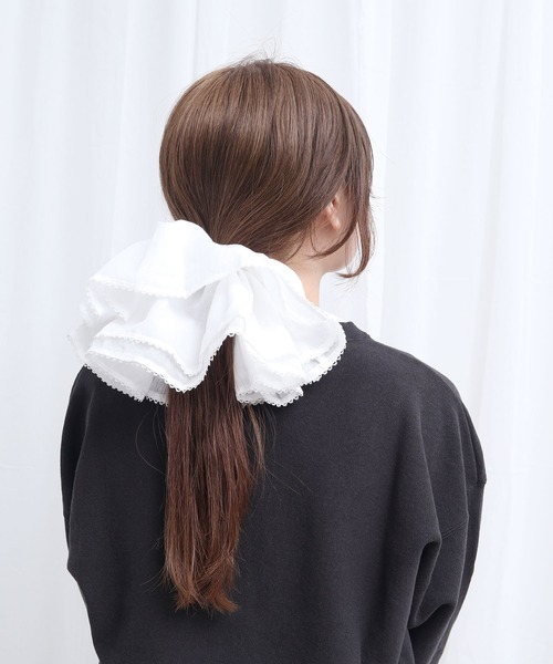 fig London(フィグロンドン)の「chouchou Diana(シュシュ・レディース・ホワイト/ブラック・FREE)」の12枚目の写真